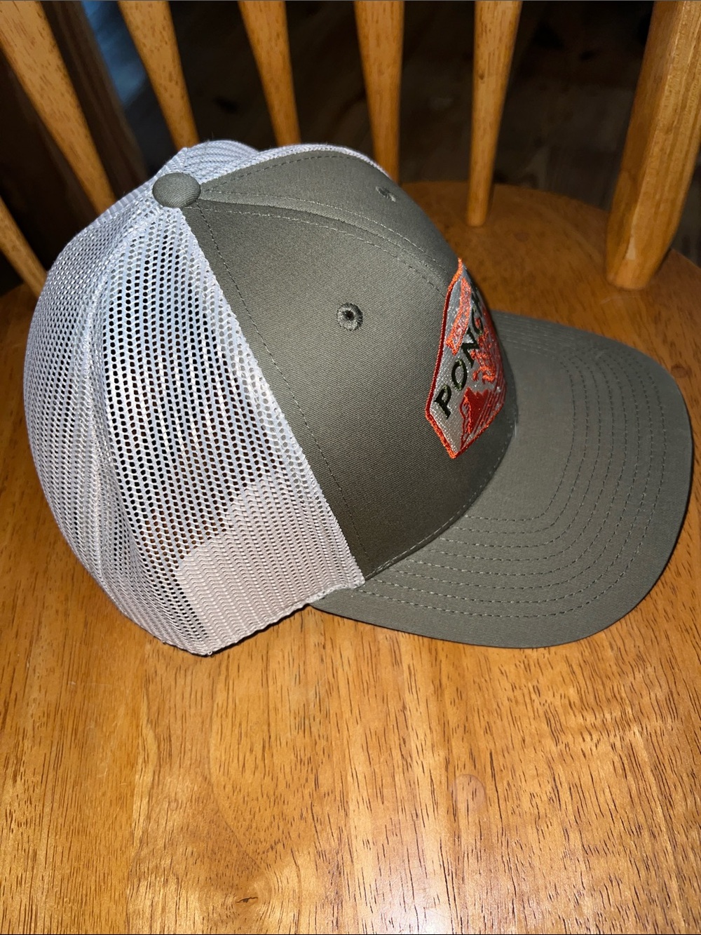 Poncho Austin Texas Olive Green Trucker Hat - Picture 2 of 6